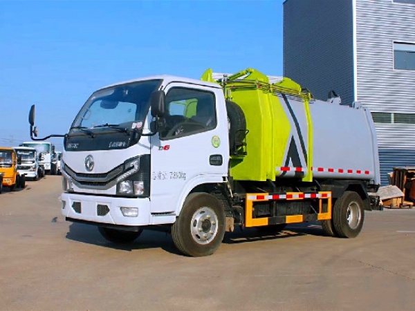 凱馬國(guó)六6方藍(lán)牌自裝卸掛桶）式垃圾車(chē)