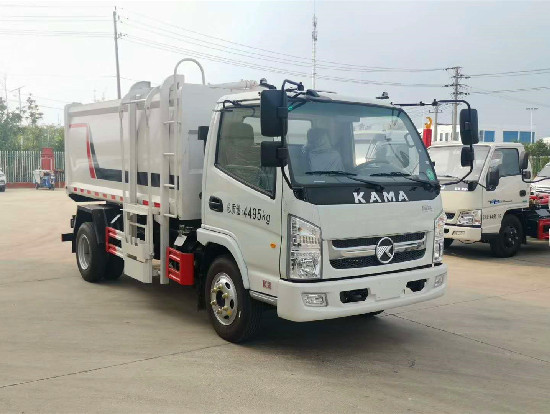 凱馬國(guó)六6方藍(lán)牌自裝卸掛桶）式垃圾車(chē)